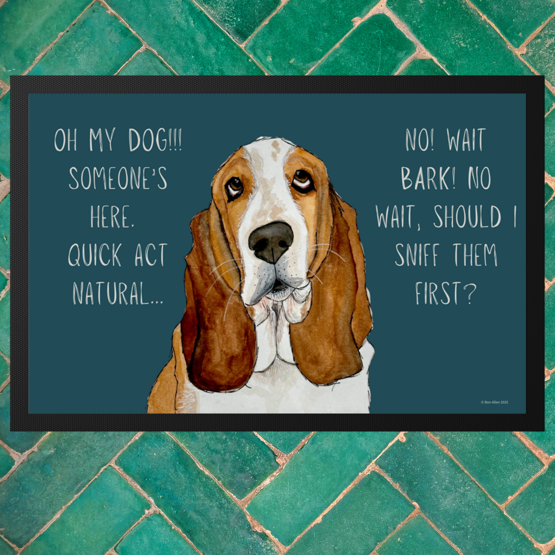 Basset Hound Door Mat