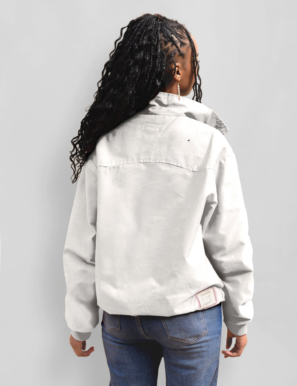 Classic Harrington Jacket in Off White Bone