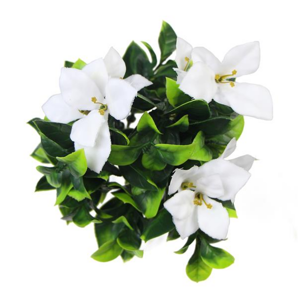 30cm UV Resistant White Flower Bush Artificial