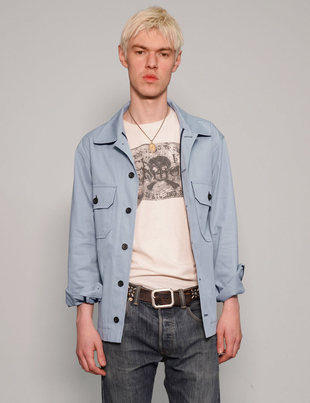 Baby Blue Cotton Workshirt