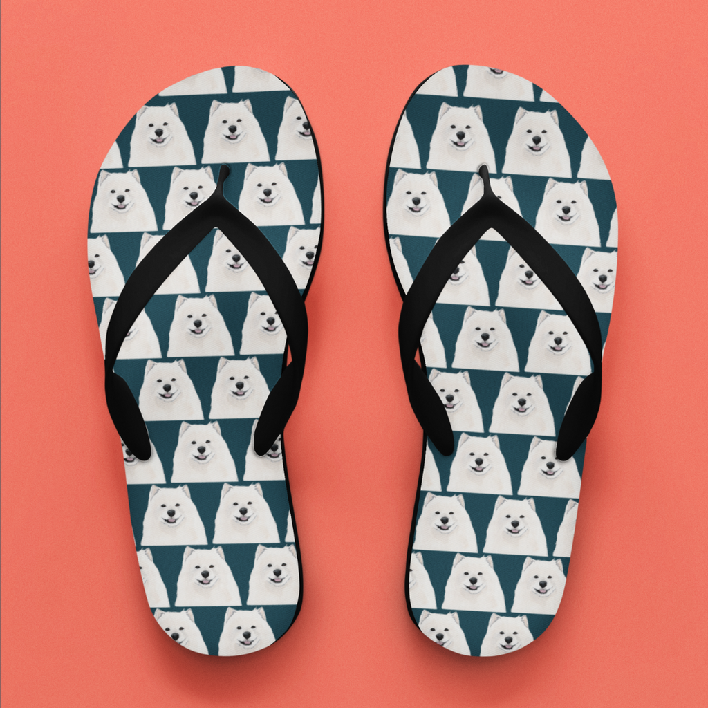 Samoyed Flip Flops Walk in Comfort and Cuteness