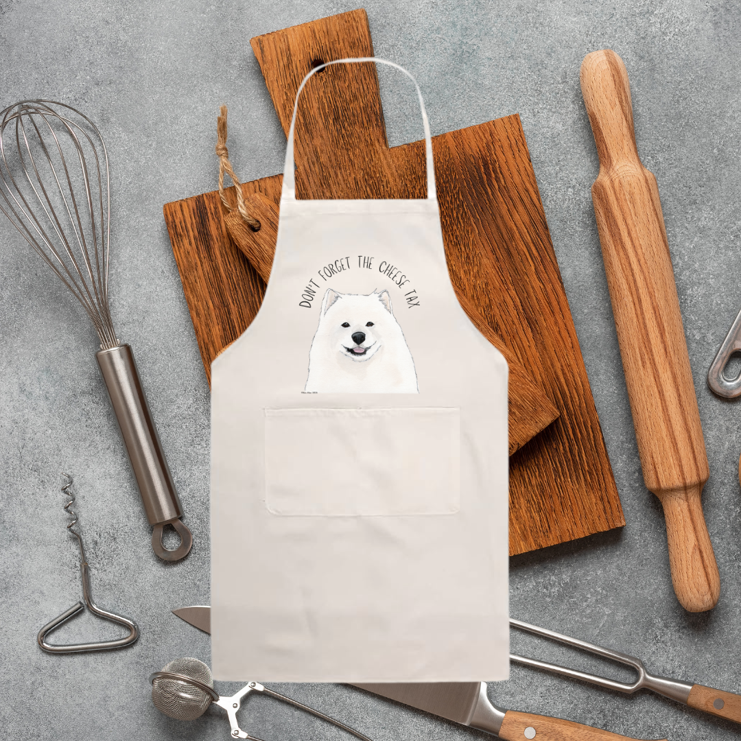 Samoyed Apron: Don't Forget the Cheese Tax