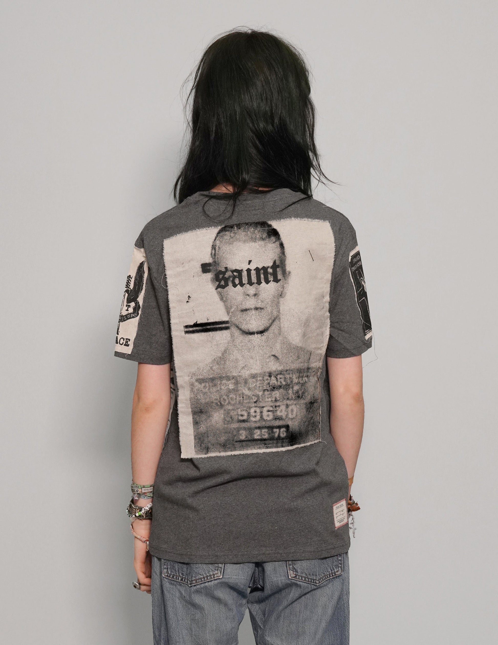 Saint Multipatch T Shirt in Grey