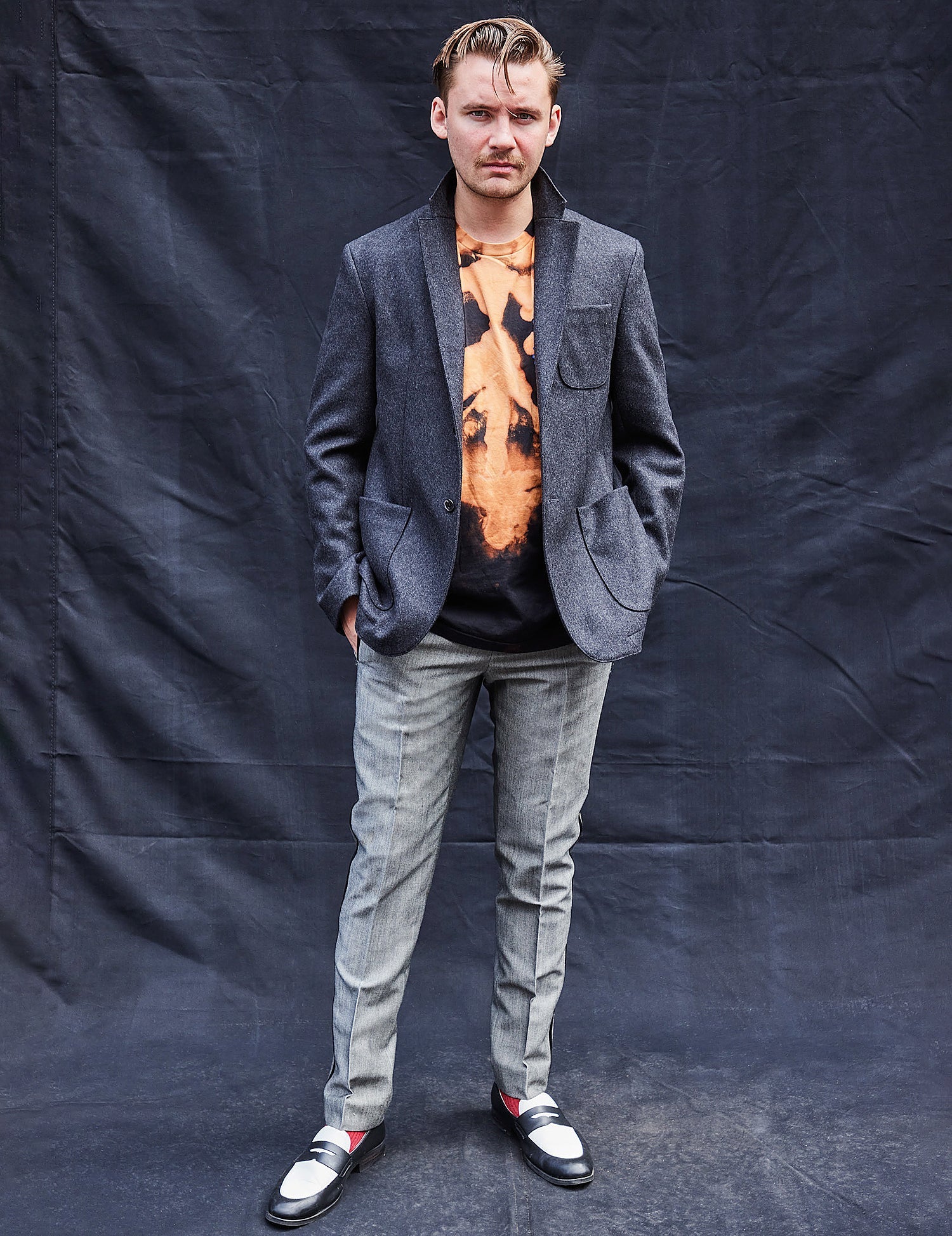 Grey Tailored Wool Trousers