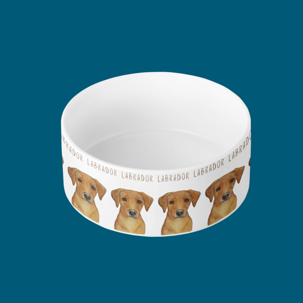 Luxe Ceramic Dog Bowl for Lab Lovers