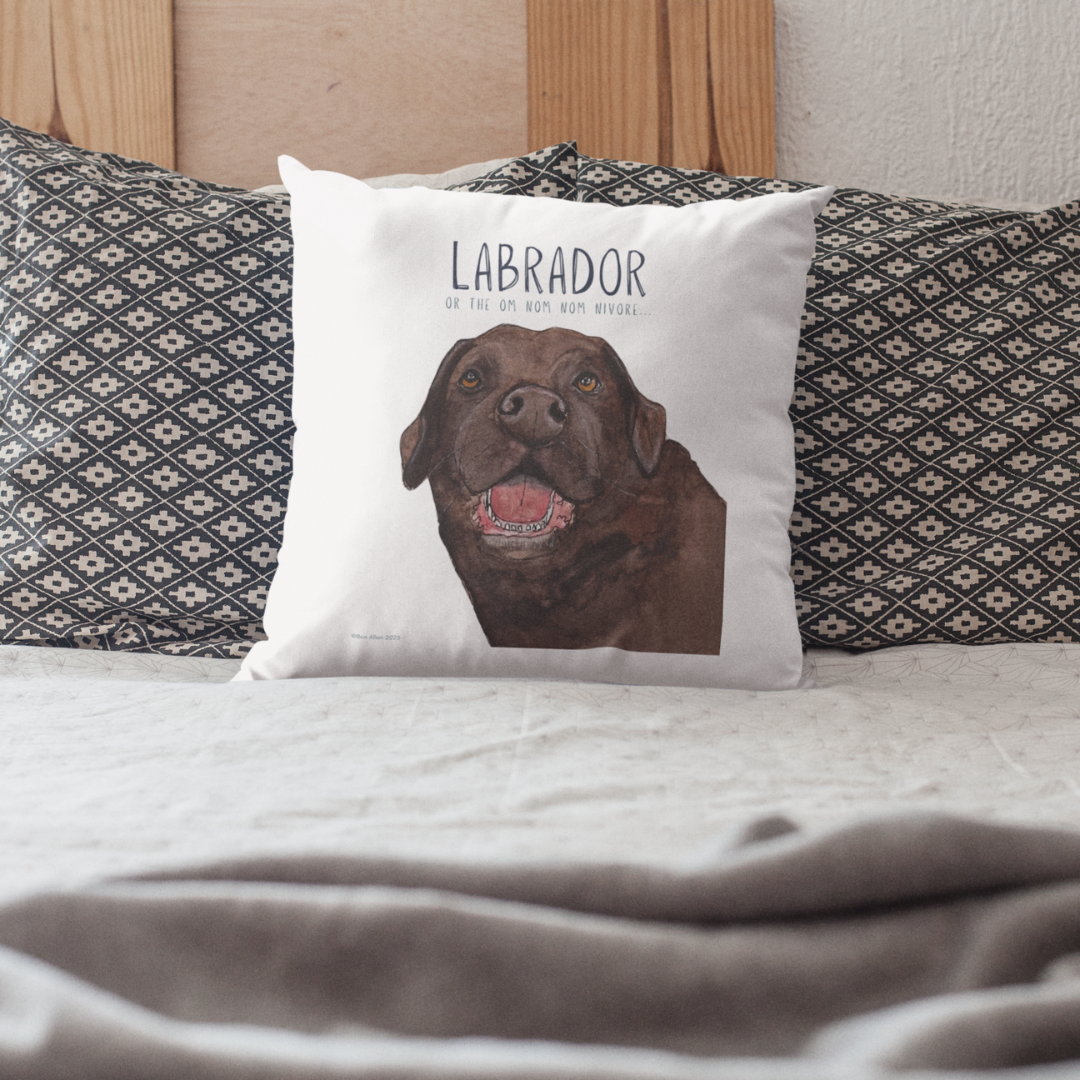 Labrador Om Nom Nomnivore Cushion Cover
