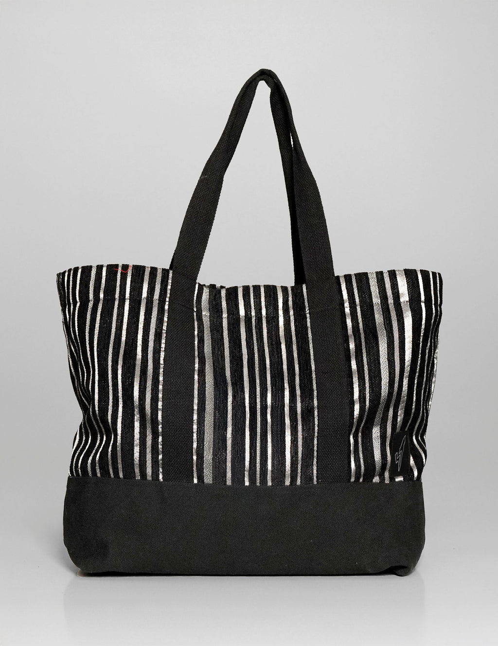 Cotton and Velvet Jacquard Stripe Holdall Bag