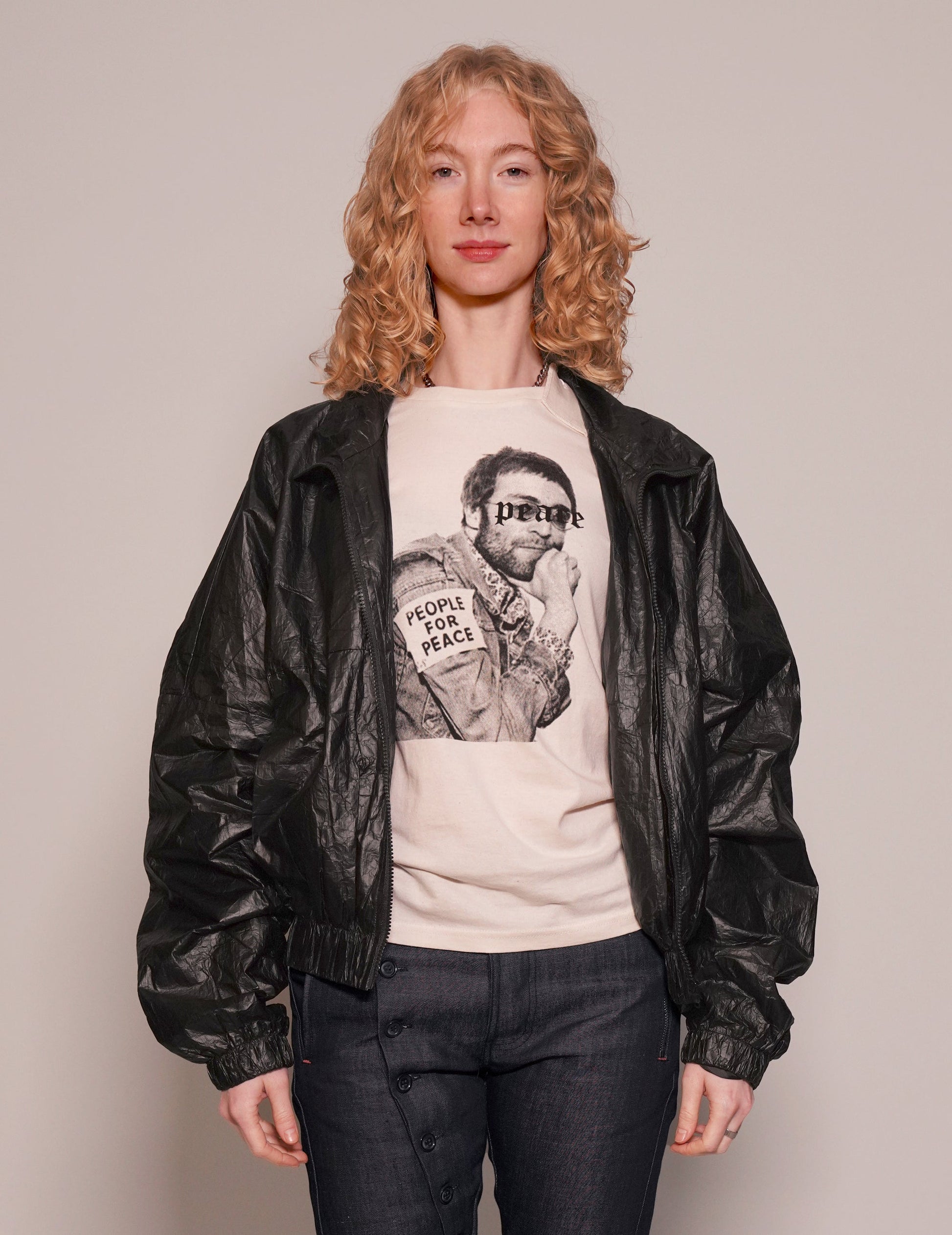 Black Tyvek Bomber Jacket