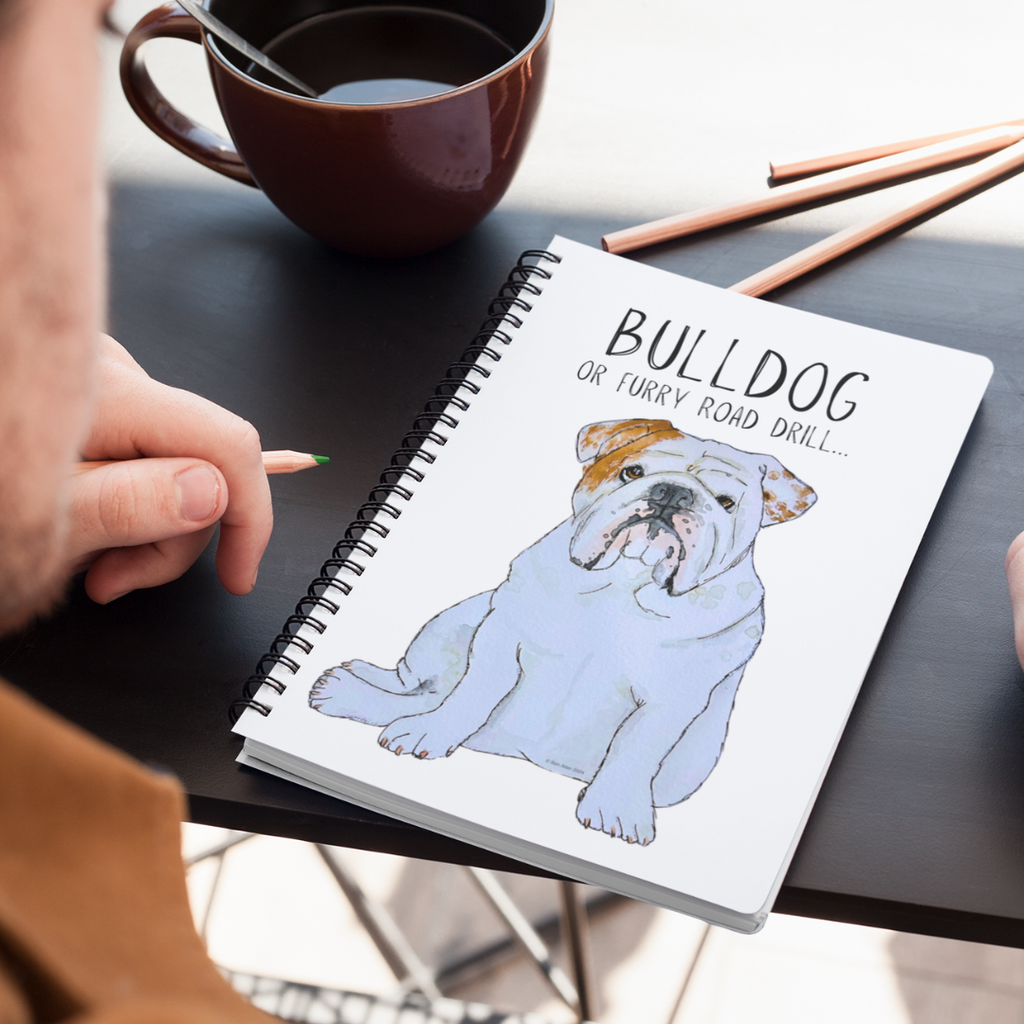 Bulldog Notebook A5 Fabric Covered
