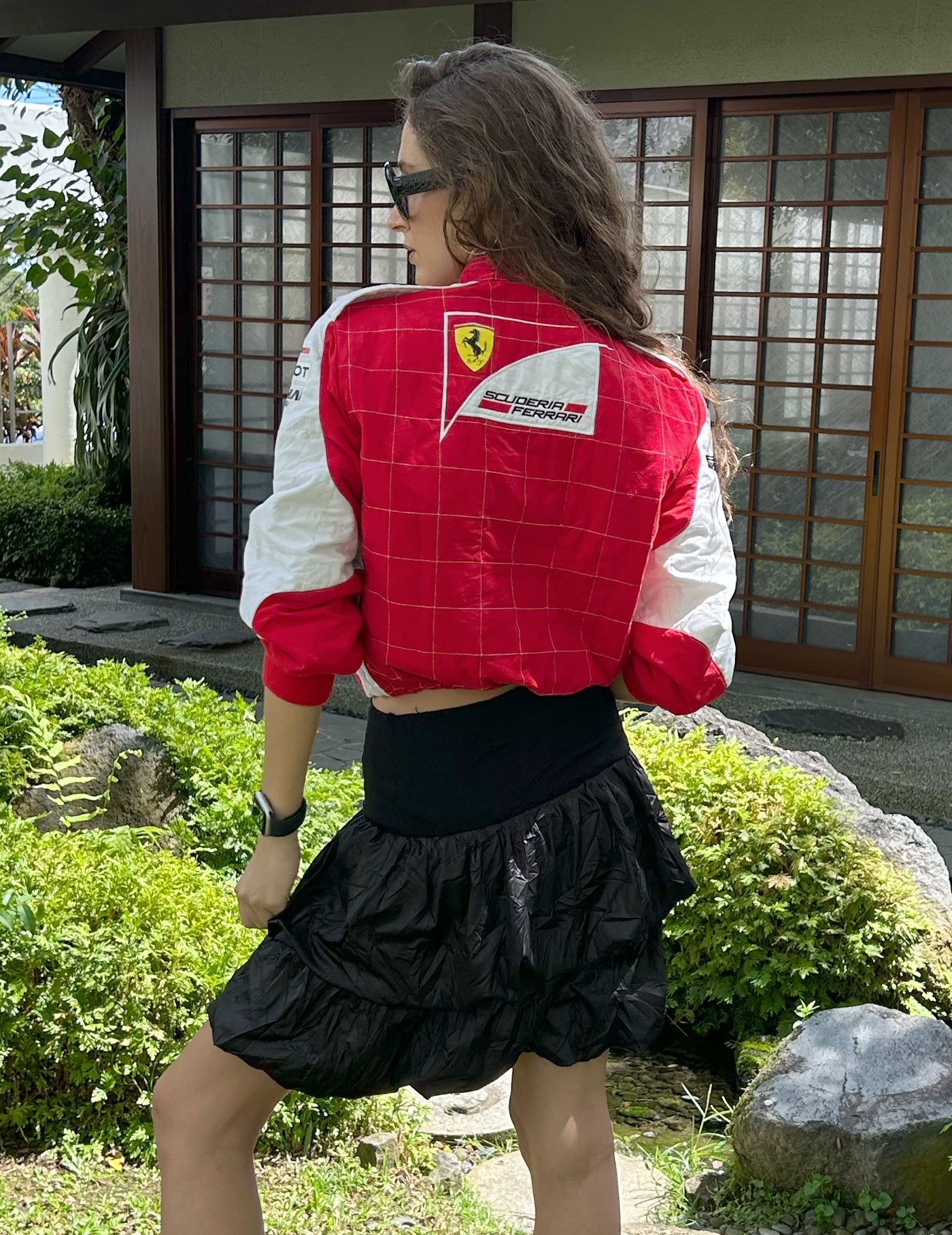 Grand Table Layered Bubble Skirt in Black