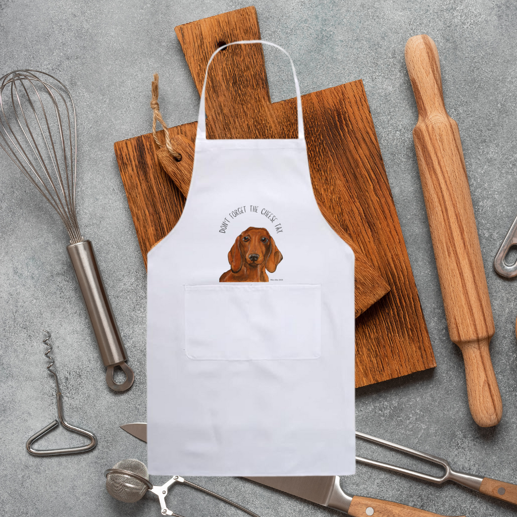 Dachshund Chef Kitchen Apron Cheese Tax Enforcer