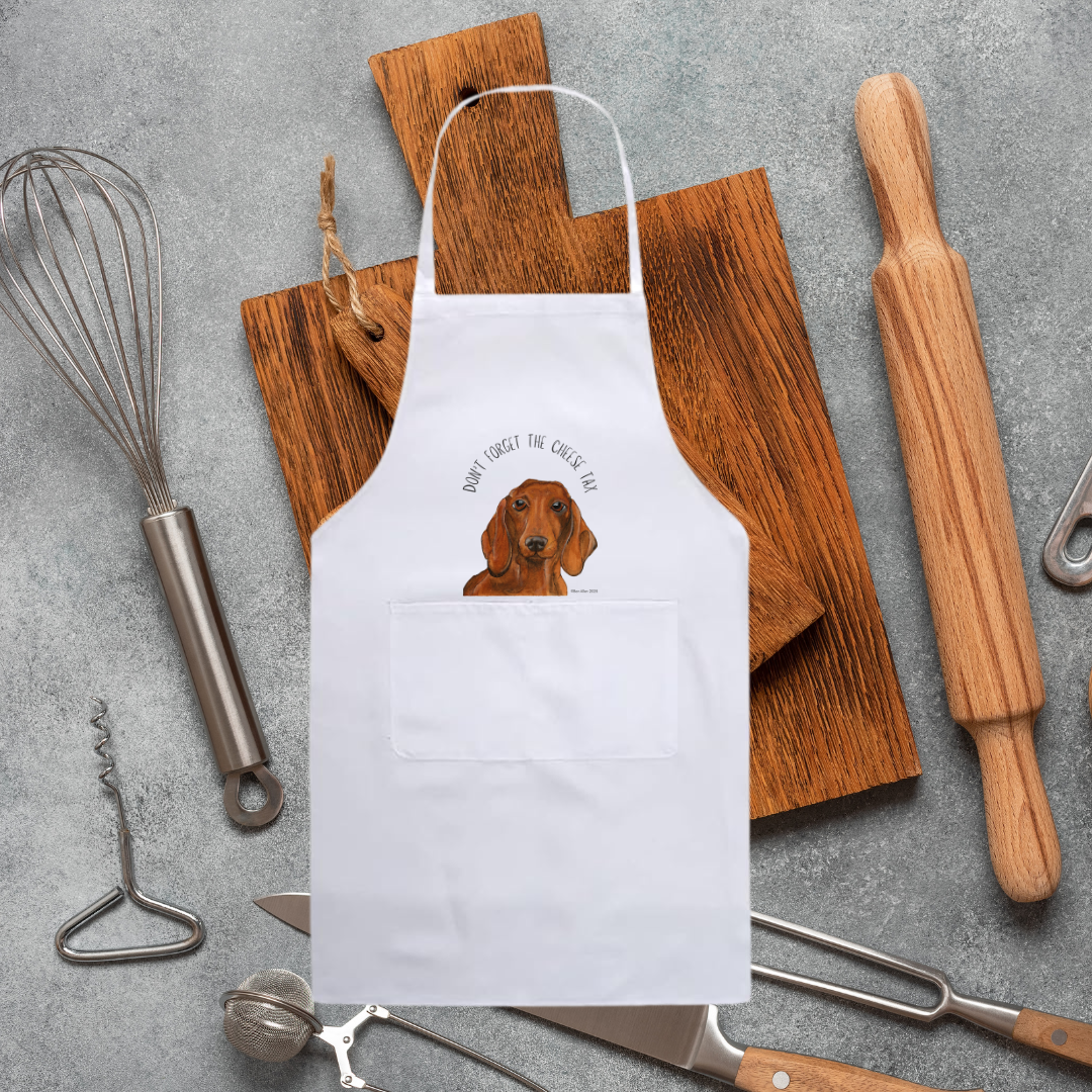 Dachshund Chef Kitchen Apron Cheese Tax Enforcer