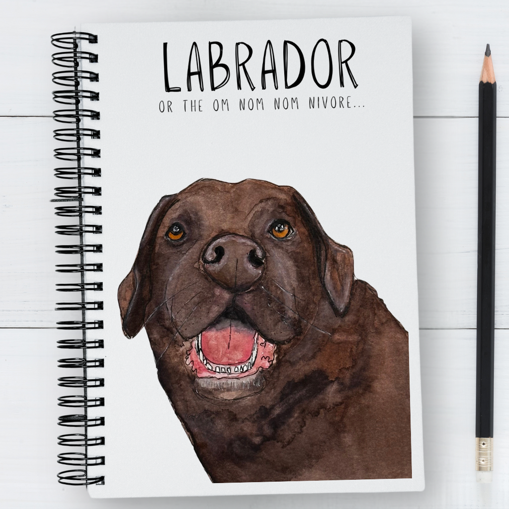 Om Nom Nomnivore A5 Notebook for Dog Lovers and Snack Strategists