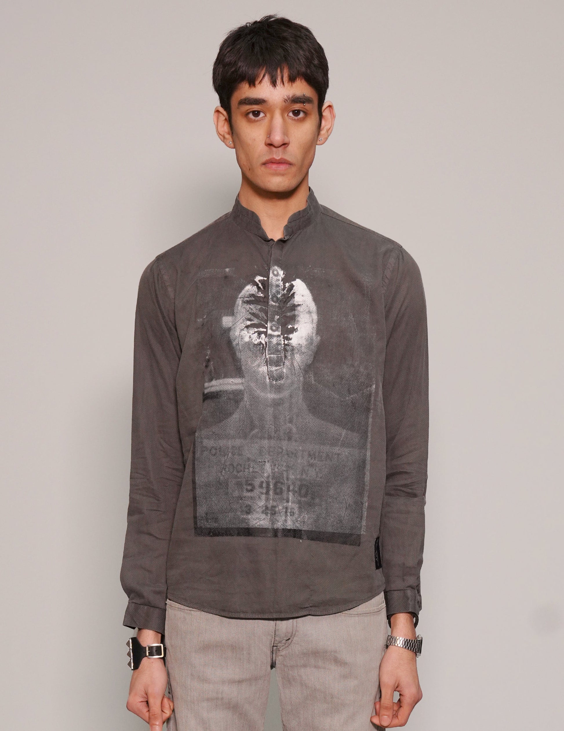 Saint Grandad Shirt in Dark Grey