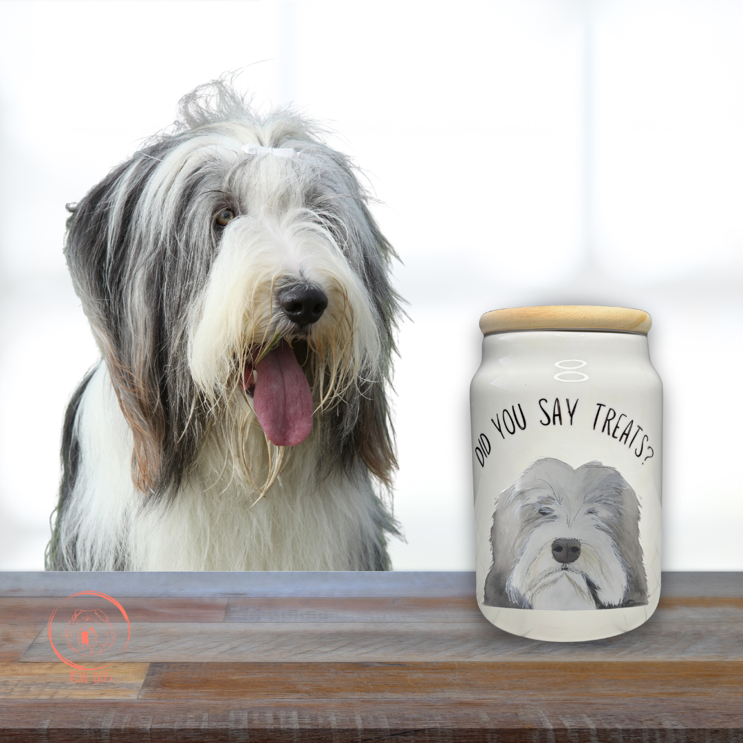 Handmade Dog Treat Jar with Secure Lid