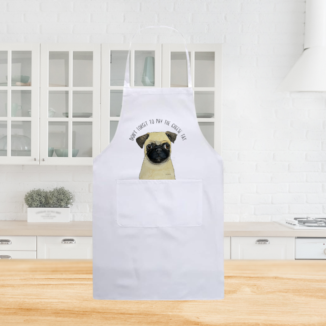 Cheese Tax Pug Apron