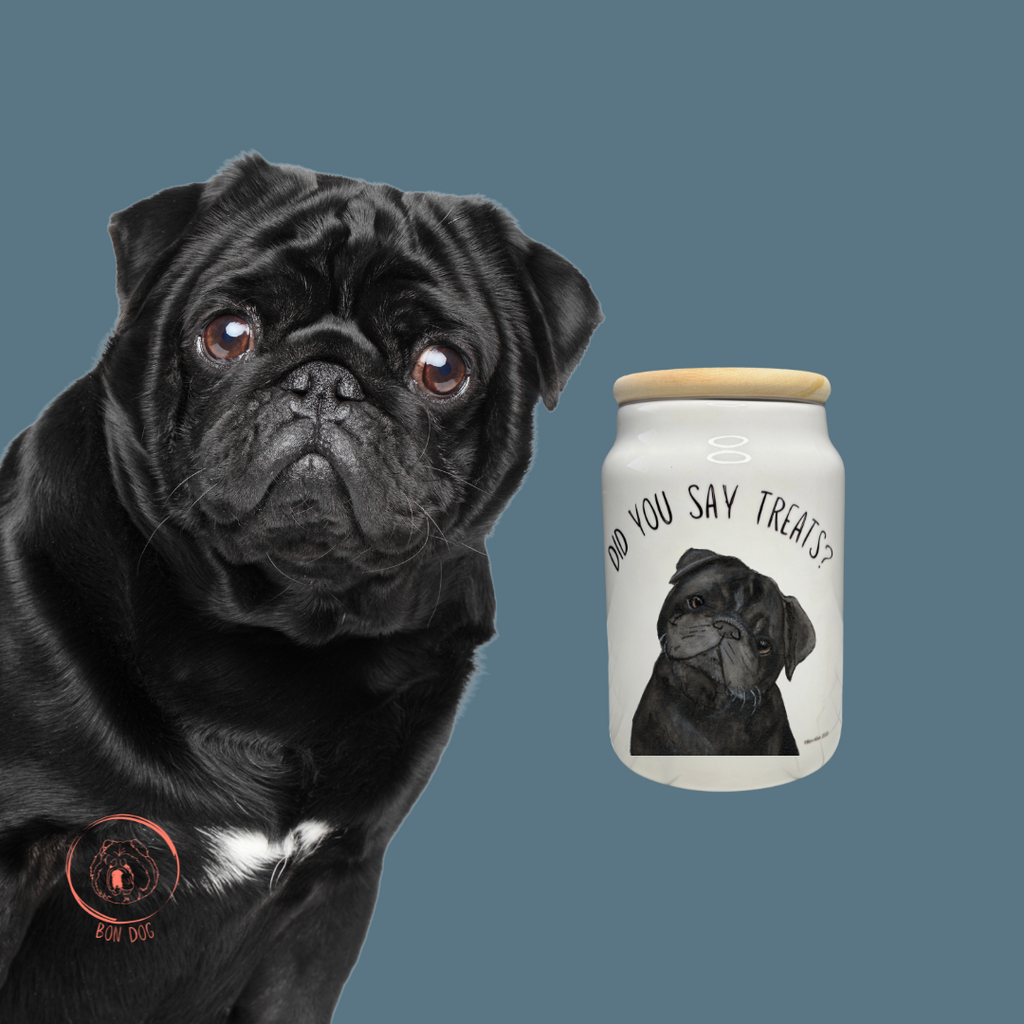 Ceramic Treat Jar for Pugs
