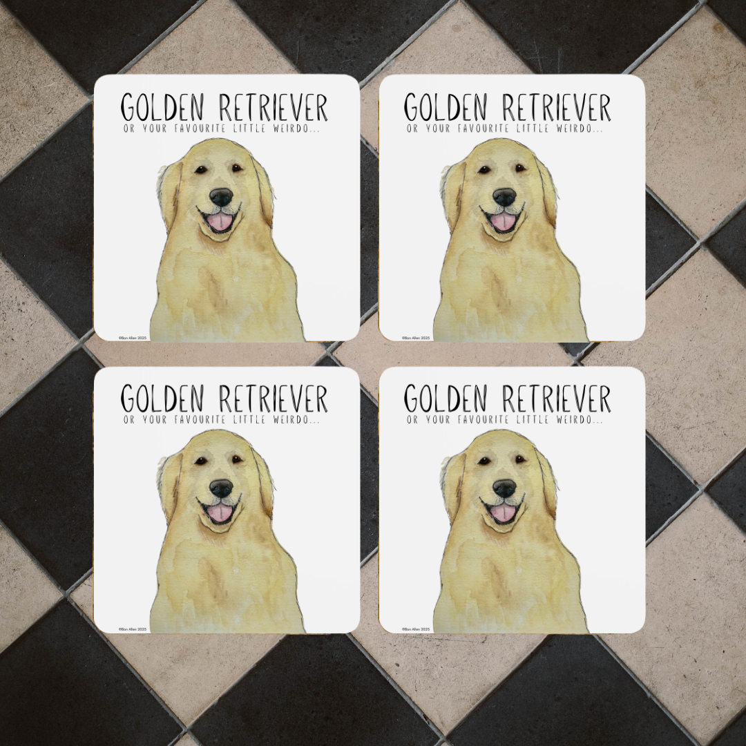 Golden Retriever Coasters Set of 4