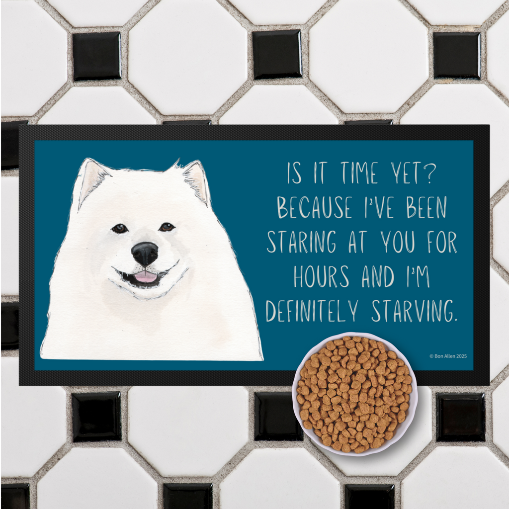 Pet Bowl Mat Samoyed Approved
