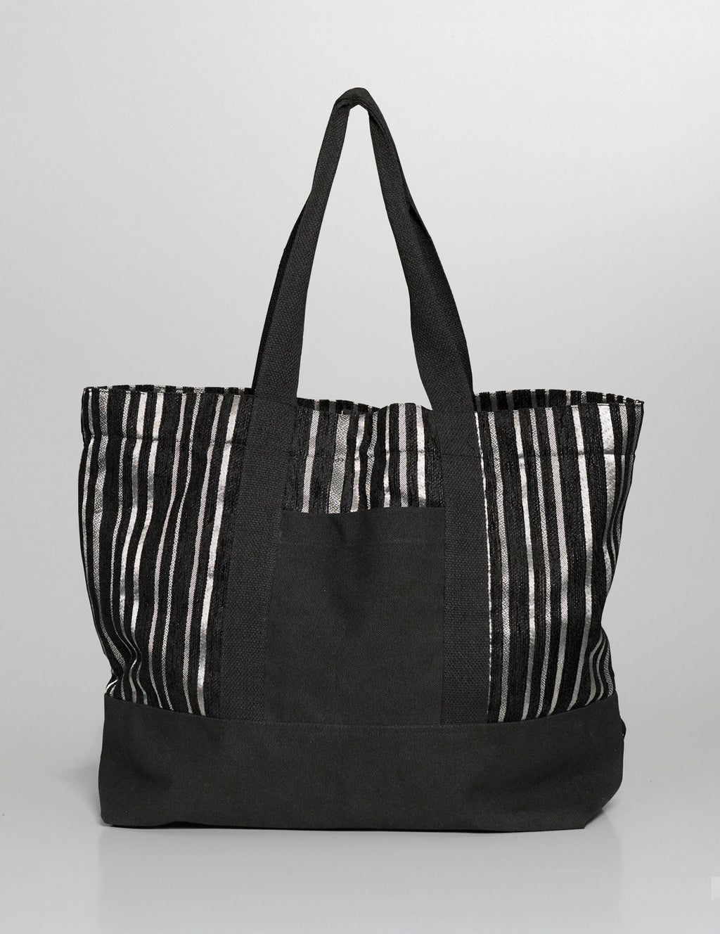 Cotton and Velvet Jacquard Stripe Holdall Bag