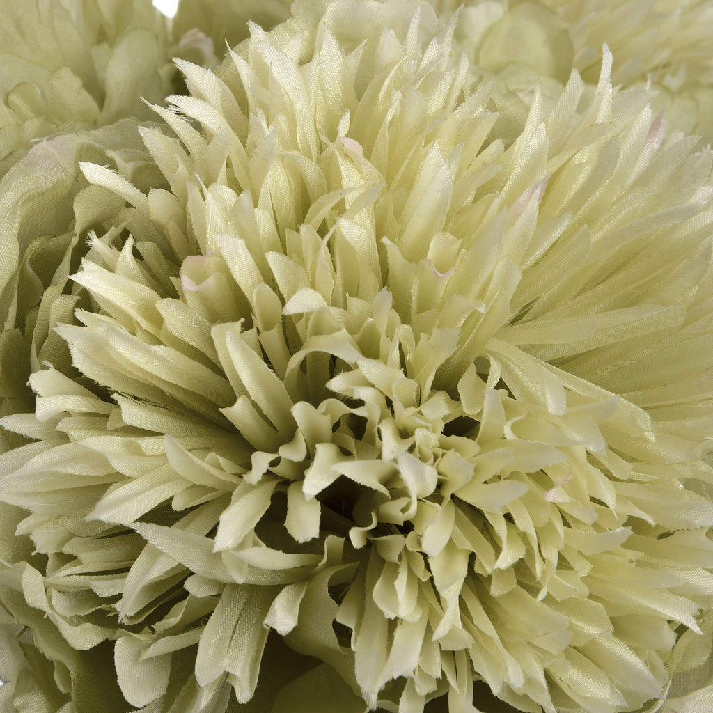 Lifelike artificial green peony stem with soft sage petals, perfect for home decor and floral arrangements. by RoomLondon at brixbailey.com
