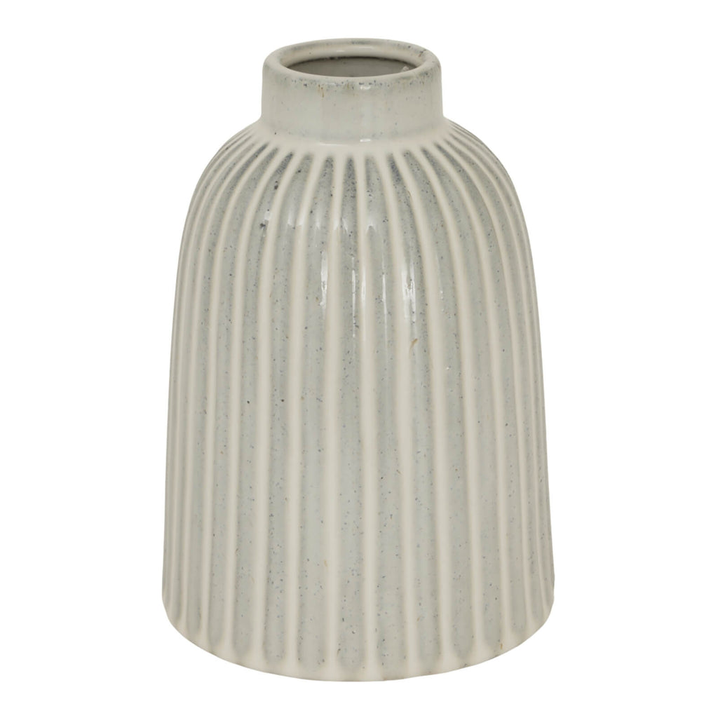 White ceramic bell vase with elegant silhouette, modern minimalist home dÃ©cor centerpiece, 20cm height. by Sostter at brixbailey.com