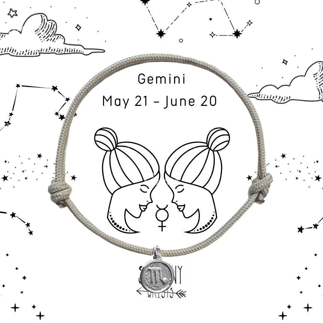 Baby Star Sign Rope Bracelet in Sterling Silver