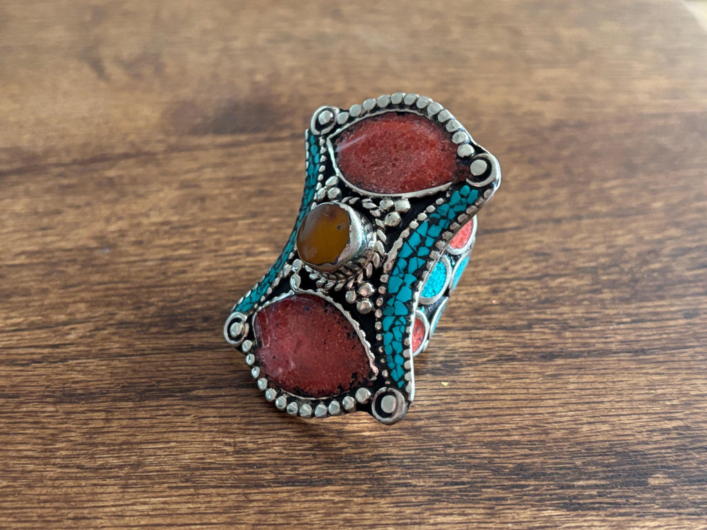 Mosaic Heritage Boho Gemstone Statement Rings