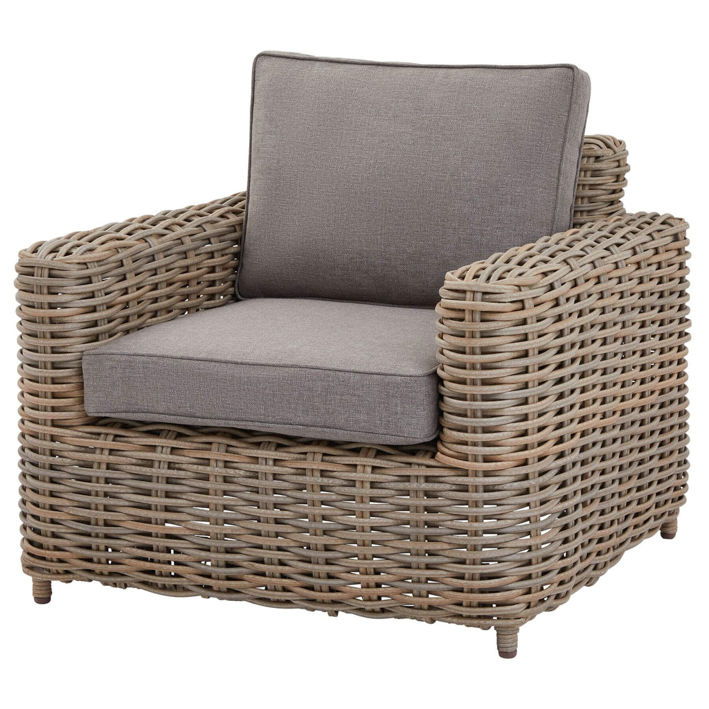 Premium 5-piece outdoor wicker set with beige cushions, aluminum frame, and matching coffee table for patio relaxation. by Sostter at brixbailey.com