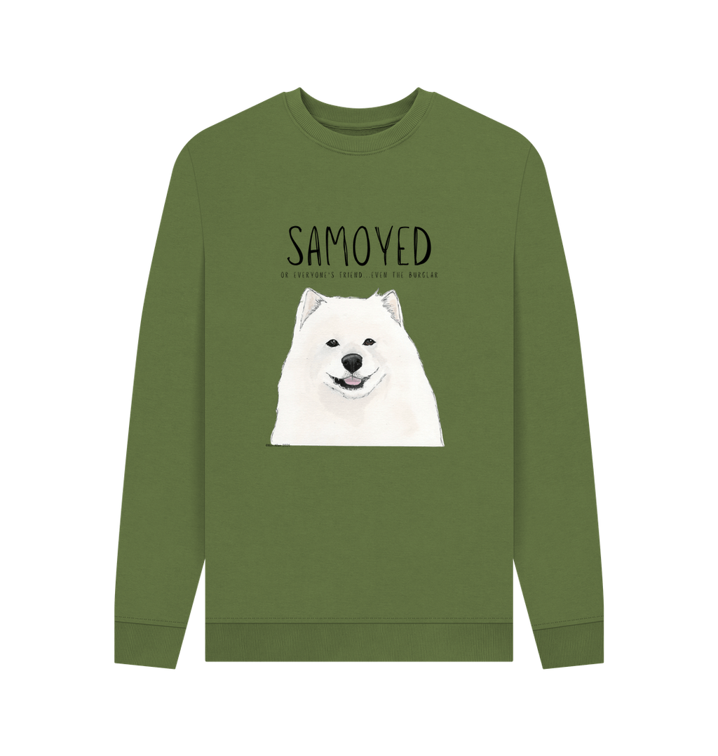 Samoyed Crewneck Sweatshirt Warm Fluffy and Rather Suspicious