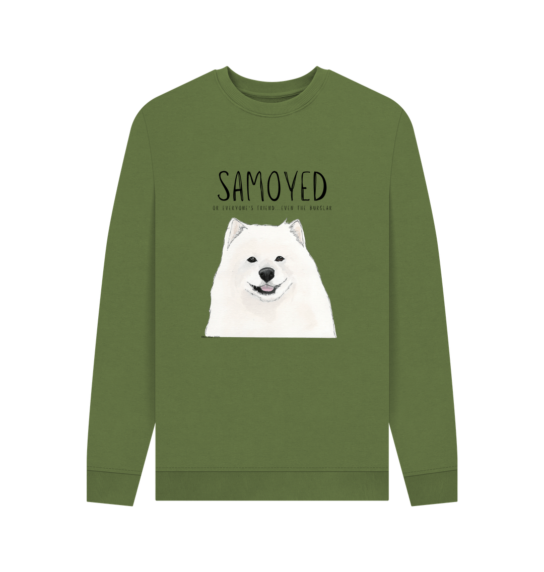 Samoyed Crewneck Sweatshirt Warm Fluffy and Rather Suspicious
