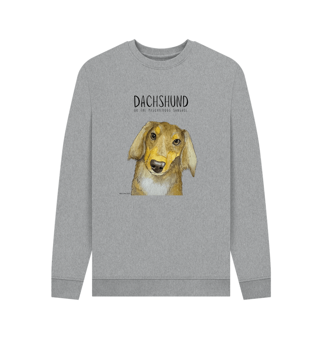 Long Haired Hot Dog Sweatshirt for Dachshund Lovers