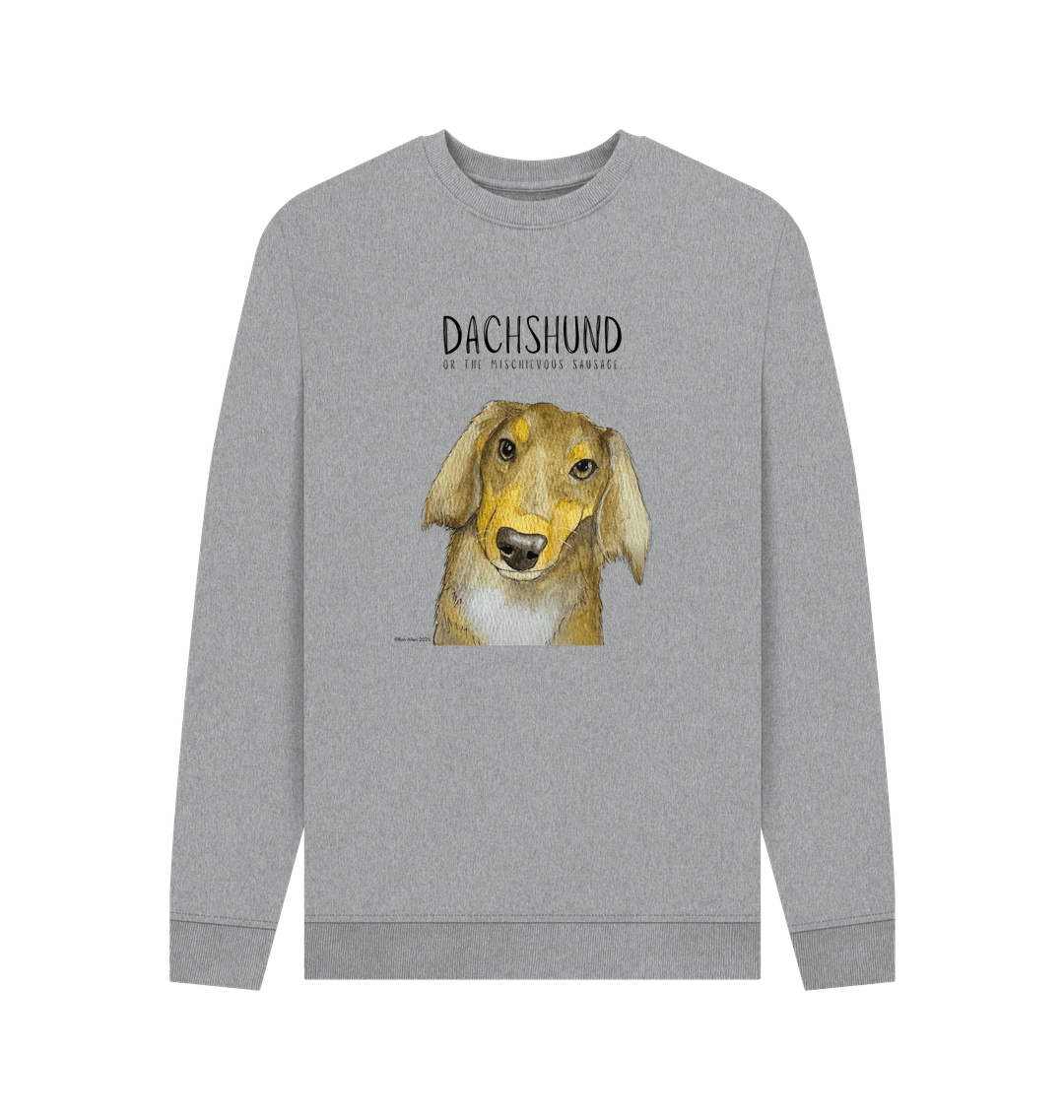 Long Haired Hot Dog Sweatshirt for Dachshund Lovers