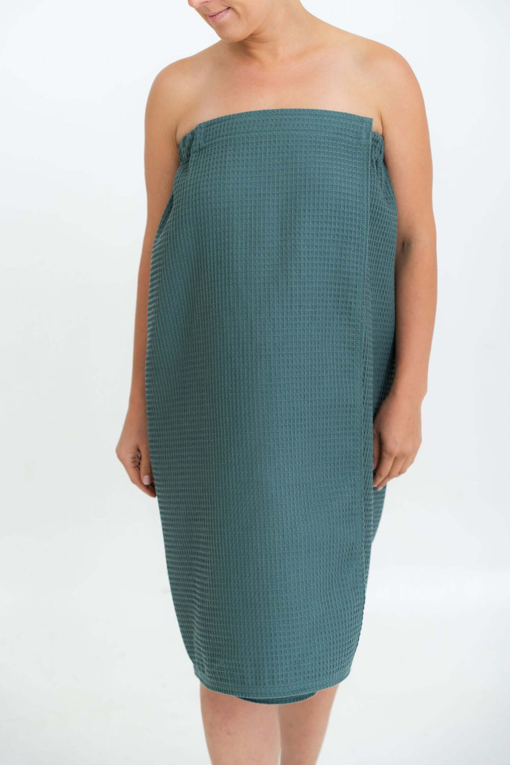 Cotton Waffle Sauna Wrap With Velcro