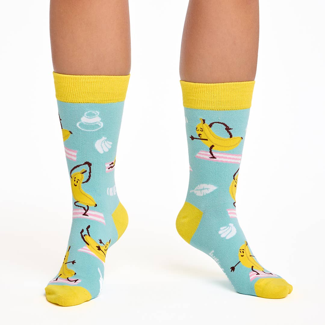 Namaste Banana Yoga Socks