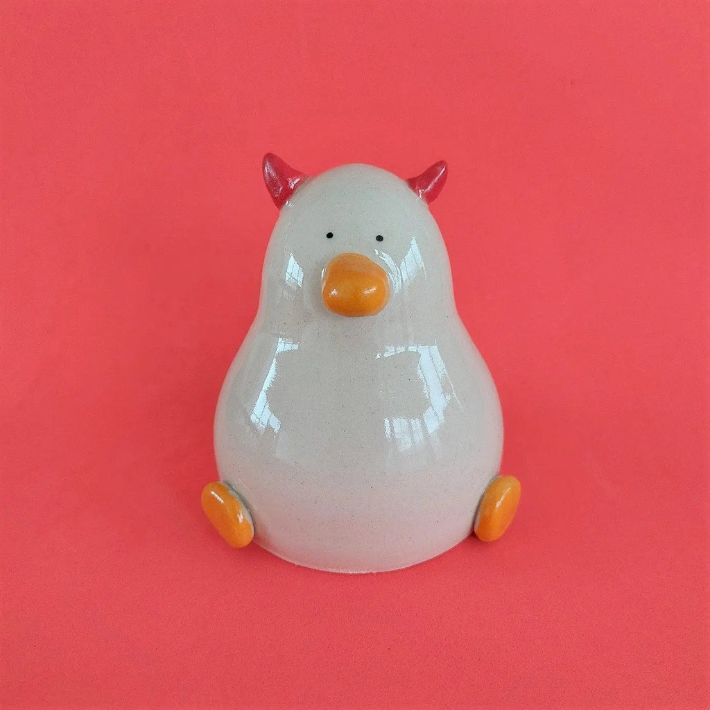 Neville the Devil Halloween Duck Handmade Ceramic