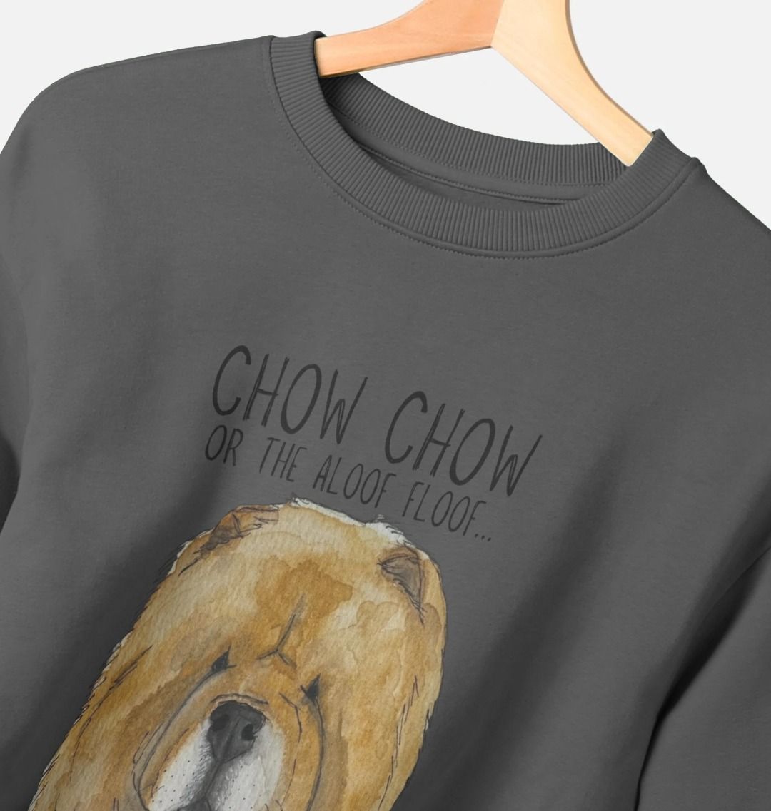 Red Chow Chow Oversized Sweatshirt for Women