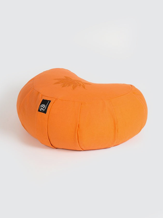 Organic Cotton Crescent Lotus Zafu Buckwheat Meditation Cushion