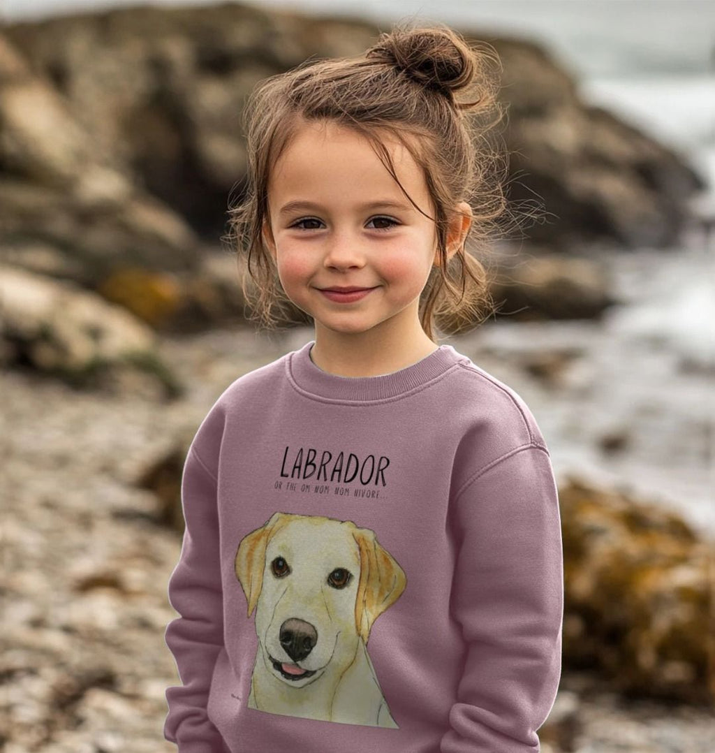 Yellow Labrador Kids Sweatshirt Crumb Catcher in Chief