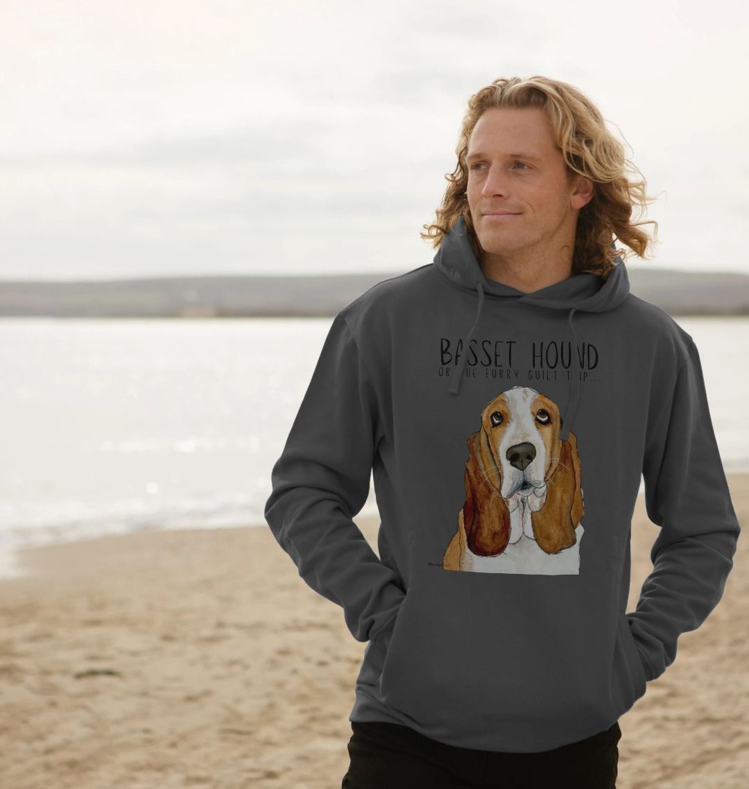 Basset Hound Hoodie for Men