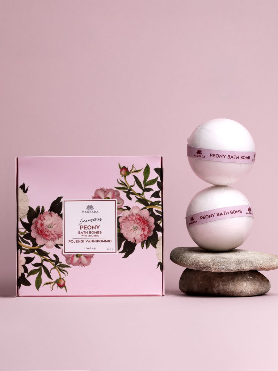 Luxurious Marie Antoinette Bath Bombs – Peony & Jasmine Aroma by Magrada Organic Cosmetics at www.brixbailey.com