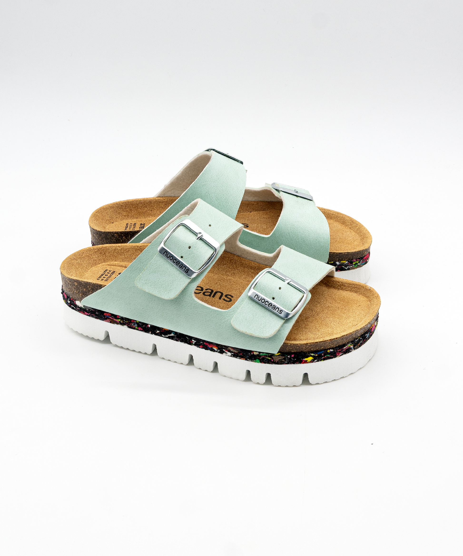 BUBBLES | Platform Sandal Aqua Blue