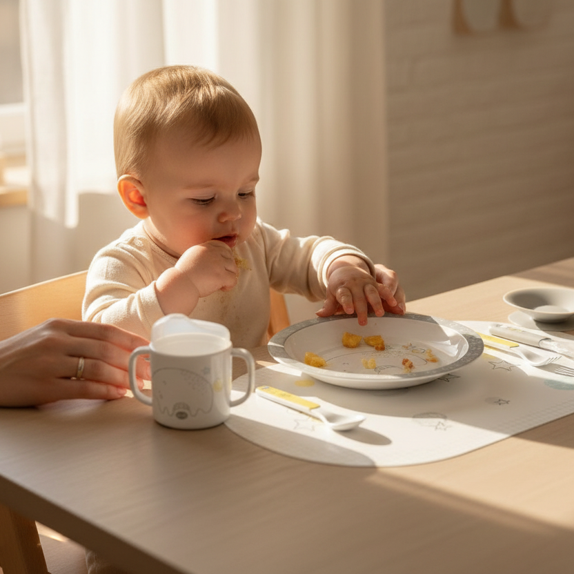 10 Piece Toddler Dining Set with Thermal Dish