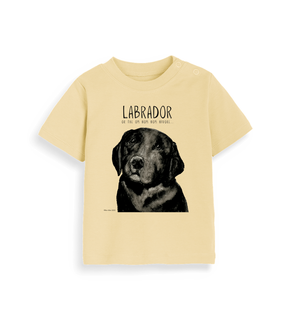 Tiny Tummy Big Appetite Baby Black Labrador Tee