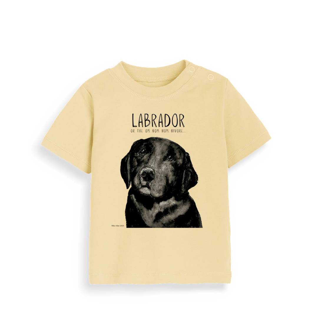 Tiny Tummy Big Appetite Baby Black Labrador Tee