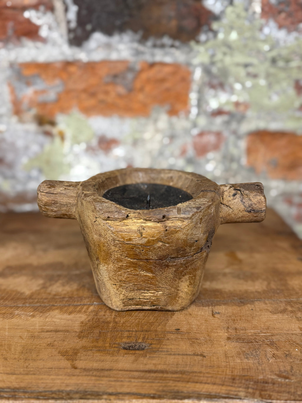 Rustic Wooden Candle Holder Reclaimed Farmhouse Decor