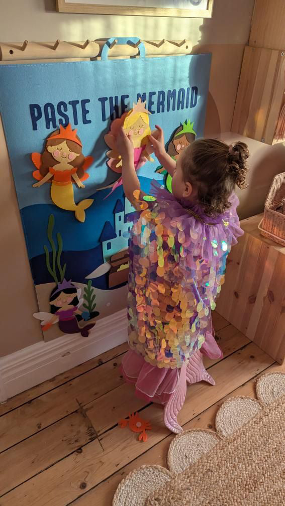 Mermaid Felt Play Board Magical Dress Up Activity for Girls