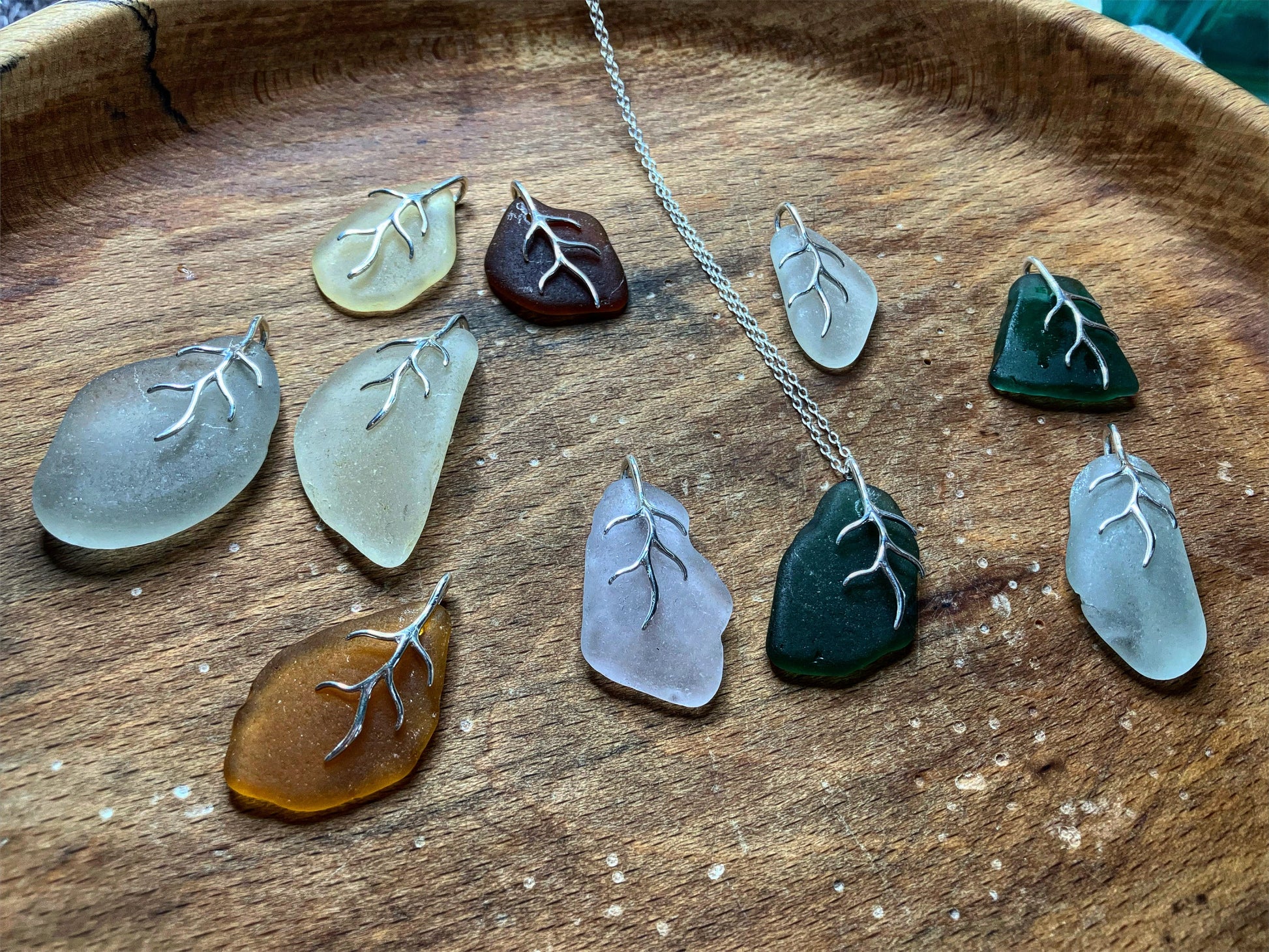 Scottish Seaglass 925 Sterling Silver Pendant