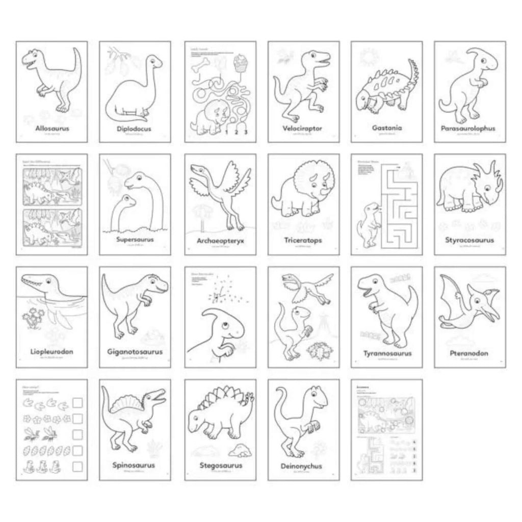 Dinosaur Colouring Book with Stickers