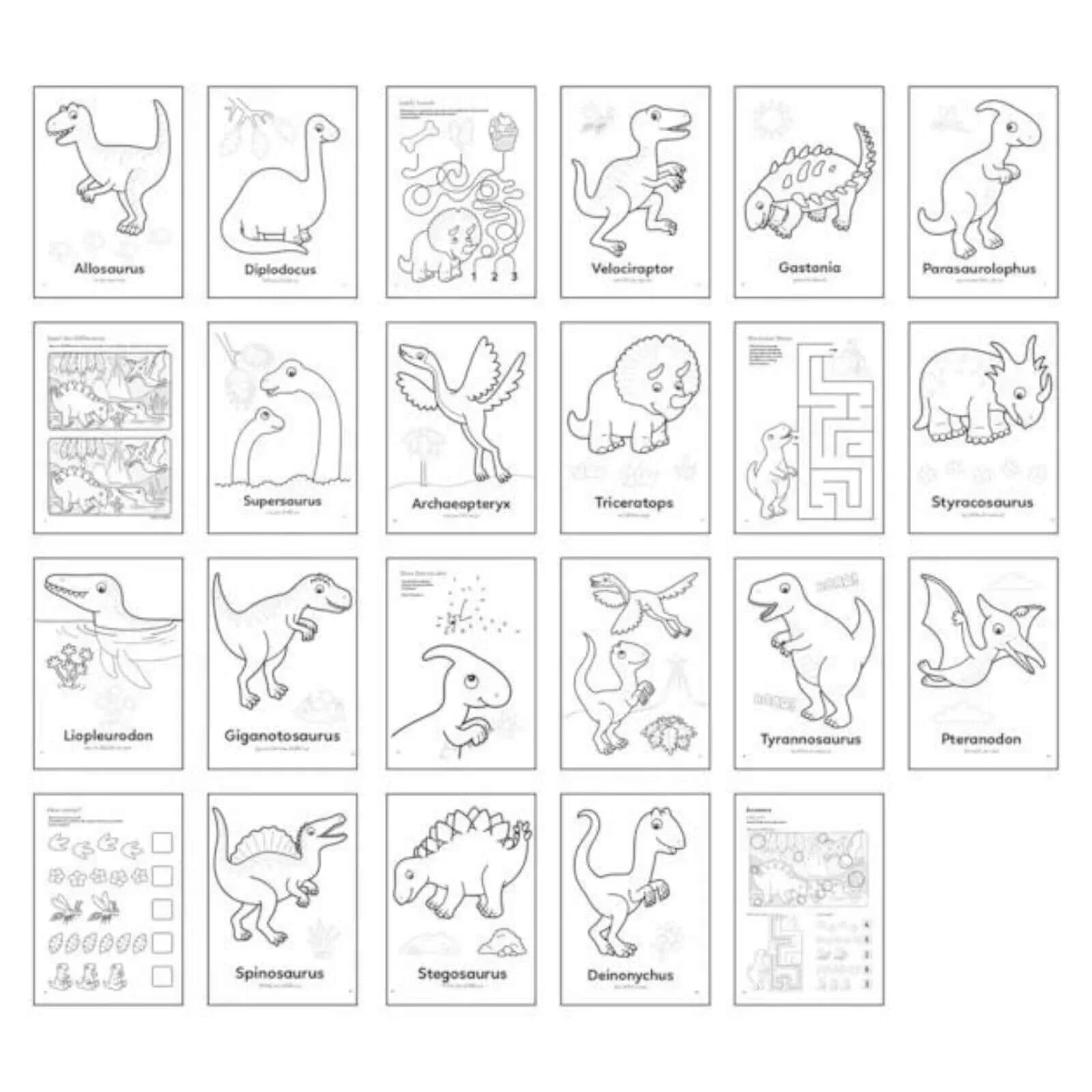 Dinosaur Colouring Book with Stickers